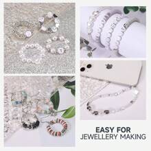 1000 件/2400 件/4800 件聚合物粘土珠子手链制作套件，48 色友谊手链珠子，软陶粘土珠子配珠宝制作吊坠，适用于 DIY 工艺品、礼品和珠宝制作