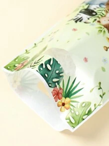 10 Stk/25 Stk/50 Stk Geschenktüten mit Dschungeltier-Motiv, Dschungel Motto Party Deko, Geburtstagsparty Favors, Geschenkverpackung, Baby-Dusche Party Geschenktüten, Accessoires für Boutiquen, Einkaufstüten, Weihnachten