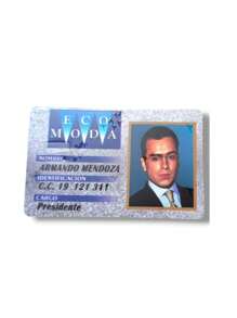 1 Sticker Betty The Ugly  Fashion And Armando Credit Debit Card Transport - Blue and White - View 2