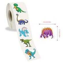 500 stuks/rol dinosaurus stickers - schattige cartoon kinderen beloningen tienerfeestbenodigdheden - esthetische plakboekstickers voor waterflessen, laptop, bagage - waterdichte vinyl stickers - perfecte keuze voor kerst- en paascadeaus stickers, stickers voor kinderen, dinosaurus stickers, dinosaurus briefpapier, kerststickers voor kinderen, stickers voor jongens, stickers, stickers voor kinderen, stickers voor kinderen, tienerjongensstickers, waterfles voor jongens, leuke stickers