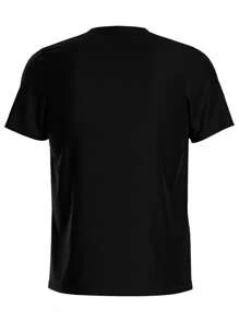 Kit 10 Plain Cotton T-Shirts Basic Short Sleeve Men's - 黑與白 - 查看 6