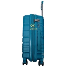 Suitcases, Quality Polypropylene, Double Zipper With Anti-Theft, 360° Wheels - Màu xanh hải quân - Xem 4