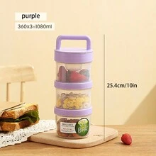 1pc Keep Fit Salad Meal Cup, Single/Double Layered Salad Container For Lunch, Portable Fruit And Vegetable Salad Cups Container With Fork & Salad Dressing Holder