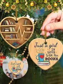 1 Stück Herz-förmiger Acryl-Anhänger, geeignet für kreative Luxus-Partys, Auto, Szenen-Dekoration, Liebes-Herz Hänge-Bücherregal Ornament, Weihnachtsbaum Hänge-Dekoration - Verschiedenfarbig - Übersicht 2