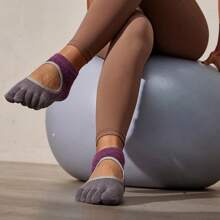 Non Slip Yoga Socks With Grips For Pilates, Ballet, Barre, Barefoot, Hospital Anti Skid Socks For Women - Multicolor - View 11