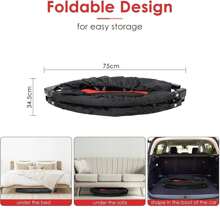 Ø101cm Trampolin ,Faltbares Fitness-Trampolin,Trampolin für Jumping Fitness,Tragfähigkeit 150 kg,Verstellbare Handlaufhöhe,Ausdauertraining,Verschiedene Personengruppen