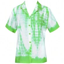 LA LEELA Vacay Solid Shirts Womens Casual Summer Beach Blouse Shirt Luau Party Leopard Print Blouses Short Sleeve Vacy Collared Vacation Dress Button Up Shirts T Shirt For Women