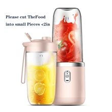 Qualitell 1 Máy xay sinh tố cá nhân để làm sữa lắc và đá xay, Máy xay sinh tố cầm tay, Máy ép trái cây, Sạc qua USB với 6 lưỡi dao, Lưỡi dao bằng thép không gỉ, Thích hợp cho nhà bếp, gia đình, thể thao, du lịch và ngoài trời, Máy trộn điện mini - Nhiều màu - Xem 9