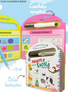 Educational Book Children's Activities Magic Erasable Pen - Ready For School Learn To Write - 白色 - 查看 7