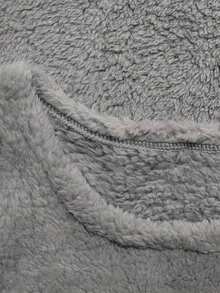 Áo chui đầu thêu ấm áp cho thời tiết lạnh - Mềm mại, giản dị, dài tay cổ tròn có túi cho mùa thu và mùa đông - Quần áo ấm áp cho phụ nữ trong thời tiết lạnh - Xám - Xem 3