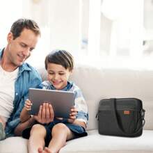 SIMTOP 平板电脑内胆包，11 英寸日常平板电脑单肩包，防水斜挎包，智能收纳配件，轻便必备品，YKK 拉链包，涤纶（黑色）适合万圣节、圣诞节、生日、新年礼物，送给朋友的礼物 - 黑色 - 查看 7