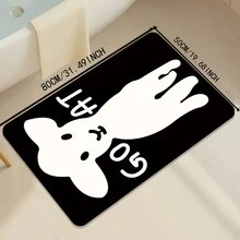 1 tấm thảm phòng tắm bằng cao su dày 0,35cm màu đen họa tiết dê dễ thương, thảm nhà tắm thấm hút cao có đế chống trượt, cách âm và bền, thảm trang trí nhà mềm mại có thể giặt được cho lối vào phòng tắm, khu vực bồn tắm, phòng tắm vòi sen - màu đen - Xem 12