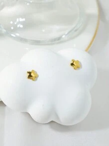 Mazuer 1 对女士复古时尚夸张高端金色几何心形、十字架、四叶草耳环，适合约会、节日派对、日常通勤、度假的优雅礼物 - 金黃色 - 查看 6