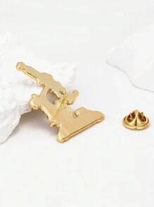 1pc Exquisite Science Microscope Lab Enamel Pins Brooch Fun Biology Chemistry Stay Curious Lapel Lanyard Coat Bag Badge Accessories For Students Women Men Colleagues Friends Collection