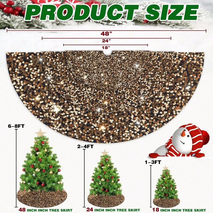 Christmas Decoration 1 PC Christmas Tree Skirt Decorations Round Tree Base Home Farmhouses Office Decors