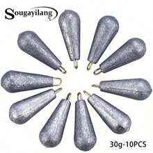 SOUGAYILANG Fishing Weight Sinkers 10Pcs Fishing Lead Pendant Weight Sinker With Ring Water Drop Sinker Weight For Bass Catfish Saltwater Freshwater Fishing Tackle