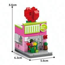 1set ABS City Street Scene Mini Building Blocks, DIY Pet Store Street Scene Toy, Birthday Holiday Gift, Creative Home Decor, Interesting Small Building Challenge Toy, Develops Hands-On And Thinking Skills, Building Blocks Set, DIY Creative Home Decor Room Decoration Toy Educational STEM Toy, Adult Building Blocks Set Gift, Suitable For Holiday Gifts Birthday Gifts Gift-Giving Christmas New Year Valentine's Day Mother's Father's Day Gifts