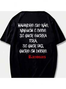 Racionais MCs Unisex T-Shirt 100% Cotton Streetwear Launch Shipping Various Colors!! - màu đen - Xem 1