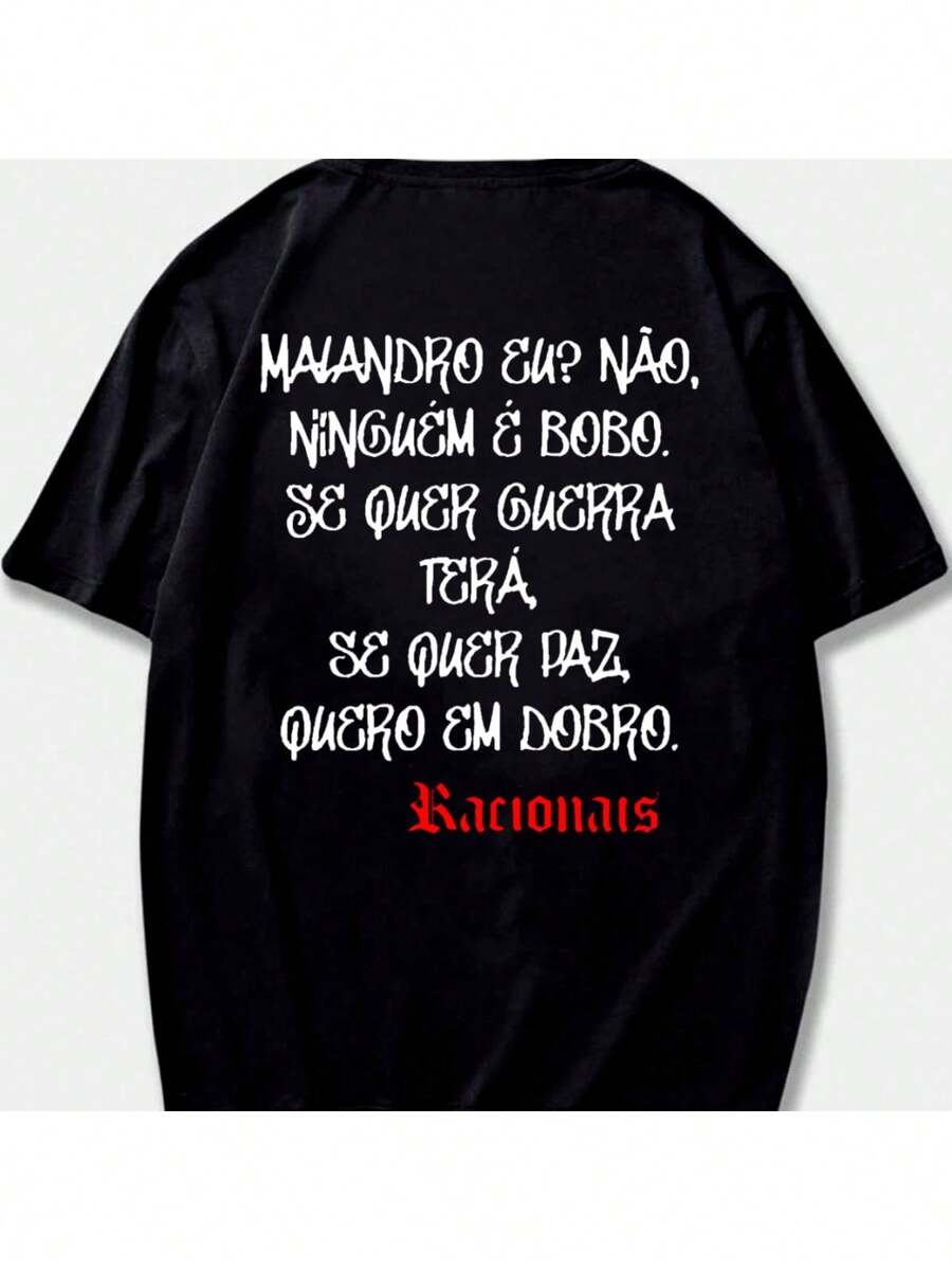 Racionais MCs Unisex T-Shirt 100% Cotton Streetwear Launch Shipping Various Colors!! - màu đen - Xem 1