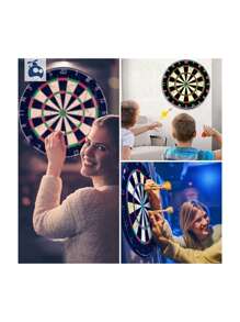 Target Shooting Game With 6 Ultra-Precise Steel Tip Darts, Official Tournament Size, 18 Inches In Diameter - Multicolor - View 6