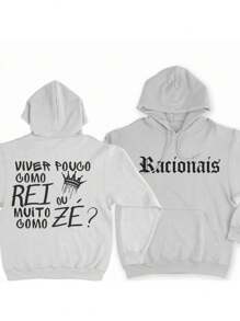 Racionais Mc Rap Cold Weather Blouse Sweatshirt Jacket With Or Without Hood Unisex Cold Weather Jacket Sweater Promotion - trắng - Xem 1