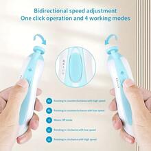 Baby Nail Trimmer Electric, 6 In 1 Baby Nail Clippers, With 6 Grinding Pads And LED Light, Trim Polish Grooming Kit For Newborn Infant Toddler Or Adults Toes Fingernails Care, Christmas, Halloween, Thanksgiving Day Gift