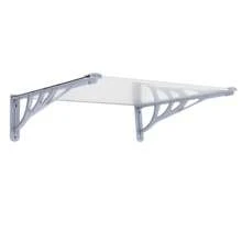 LIVINGANDHOME Living And Home Door Window Awning Canopy Rain Cover - 150cm W x 90cm D x 28cm H  White - View 10