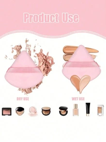 24/15/3 件化妆海绵套装、粉底搅拌器美容海绵、化妆涂抹海绵、无乳胶干/湿两用化妆粉扑、专业化妆海绵、柔软遮瑕海绵、专为精细化妆而设计、多色化妆海绵，适用于液体、乳霜、粉末化妆品、粉底、粉末、腮红、荧光笔、轮廓、眼影、眉笔、遮瑕膏、散粉化妆刷 - 彩色 - 查看 4