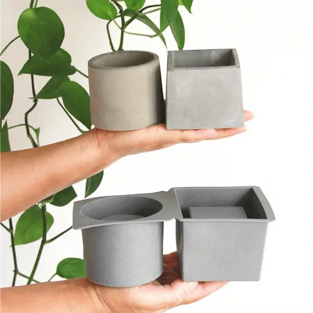Moules en Silicone Pour Pot De Fleurs,Gypse Ciment Moules Béton Argile