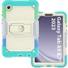 适用于 iPad (A16) 第 11 代/Air11/Air13 M3 (2025) 第 9/8/7 代 (2021/2020/2019) 的重型防震保护壳，坚固耐用的硬壳保护套，内置支架，适用于 10.2 英寸 iPad 2021/2020/2019。 - 迷彩淺藍 - 查看 12