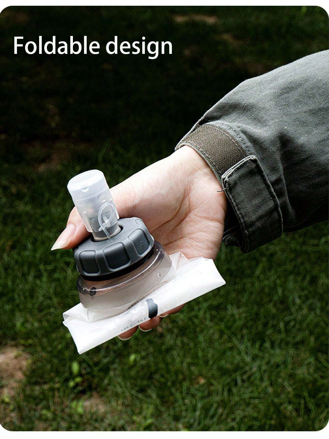 LUCKYAPRIL Botellas De Agua Plegables Para Deportes Al Aire Libre, Botella De Agua Portátil Con Gran Capacidad Para Deportes De Ciclismo, Botellas De Agua Deportivas De Silicona Plegables Gratis, Botellas De