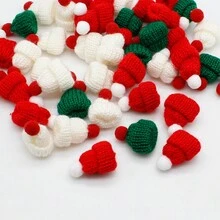 5قطع قبعة مصغرة مرسومة بالإبرة جميلة لأغطية الأصابع حرف تزيين حفلة عيد الميلاد