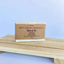 Sabonete 100G de Arroz,dolomita e Argila Branca Clareador,Hidratante Esfoliação Suave - Branco - Visão 3