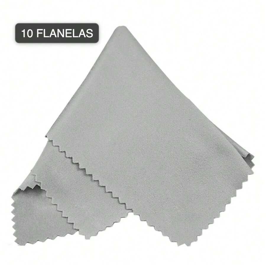 10 Cloth For Cleaning Glasses Jewelry Polyester Flannel - 10 MÀU SẮC LOẠI - Xem 1