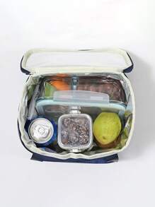 返校最喜爱的宇航员卡通印花午餐袋 - 双层隔热可重复使用的午餐袋，隔热效果极佳 - 非常适合工作、野餐、学校和旅行，让您的食物保持新鲜美味