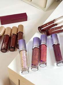 GIRLCULT Four Great Inventions Series Love Whisper Matte Lip Gloss #M61 Black Behind | Innovative Matte-To-Shimmer Formula | Silky Velvet Texture | Lightweight Matte Lip Gloss | Long-Lasting Color Payoff, With Complimentary Gift - #M61 Black Behind - 查看 7