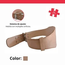 2 Piezas Faja Tipo Pesista Para Uso Industrial - Caqui - Ver 3