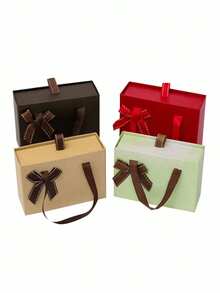 便携式礼品盒，多色选择，戒指，项链，手链，耳环多功能收纳盒，适合情人节，母亲节，圣诞节，生日，女朋友，母亲，爱人的礼物，作为新年，派对，聚会，节日包装礼物的理想选择 - 彩色 - 查看 4