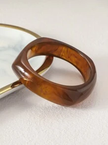 yhvmcl 1pc Asymmetrical Acrylic Translucent Bangle, Fashionable Bracelet For Women - A Bracelet - View 16