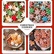 18 件/套，圣诞饼干切割模具套装，不锈钢模具，圣诞面包切割器，圣诞雪花/姜饼人/天使/爱心/六角星/圣诞树，家庭烘焙模具，厨房小工具，实惠商品。圣诞装饰品圣诞装饰圣诞礼物圣诞派对用品 - 銀色 - 查看 7