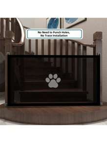 1pc Random Delivery Pet Isolation Fence, Mesh Dog Gate Foldable Magic Pet Gate, Extra Wide Pet Isolation Fence Full Enclosure, Portable Foldable Pet Isolation Fence, Home Dog Fence Safety Protective Net, Pet Gate - Multicolor - View 5