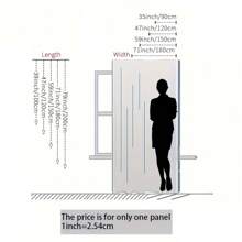 1 件高端优雅现代清新纯色窗帘，厚实遮光，无需钻孔自粘式，适用于客厅和卧室 - 灰色 - 查看 2