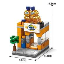 1set ABS City Street Scene Mini Building Blocks, DIY Pet Store Street Scene Toy, Birthday Holiday Gift, Creative Home Decor, Interesting Small Building Challenge Toy, Develops Hands-On And Thinking Skills, Building Blocks Set, DIY Creative Home Decor Room Decoration Toy Educational STEM Toy, Adult Building Blocks Set Gift, Suitable For Holiday Gifts Birthday Gifts Gift-Giving Christmas New Year Valentine's Day Mother's Father's Day Gifts