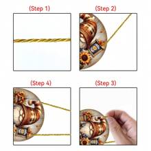 1/2 件 2D 亚克力平面快乐秋季侏儒标志，多用途墙面装饰，适用于庭院、花园、厨房、酒吧、门廊 - 彩色 - 查看 5