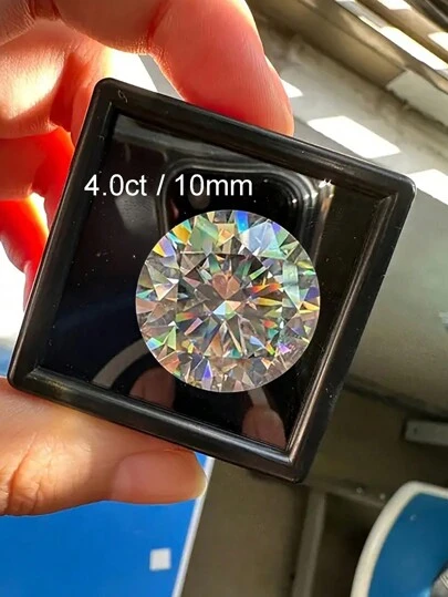 4ct-10mm Elegant Round Moissanite Loose Stones For DIY Jewelry, D Color VVS1 Clarity, Ideal Gift Choice