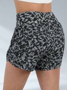 BEROY Women's Athletic Running Shorts With Liner 2 In 1 Workout Hiking Shorts High Waist Gym Shorts Zipper Pockets
