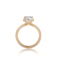 1 Piece Deluxe 2 克拉鸽蛋莫桑钻石闭口女士戒指实验室制造钻石 18K 镀白金 S925 纯银戒指 D 颜色 VVS1 净度莫桑钻石秋日喜悦玫瑰金经典女孩戒指防过敏求婚戒指结婚戒指结婚周年纪念礼物 - 銀色 - 查看 4