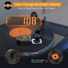 Neoteck Upgraded Digital Turntable Stylus Force Scale Gauge 0.01g/5.00g With Orange LCD Backlight And 5g Weight For Tonearm Phono Cartridge
