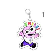Smiling Acrylic Keychains Adult Pim Charlie Alan Keyring For Accessories Bag Pendant Key Chain Ring Jewelry Fans Friends Gifts - Multicolor - View 18