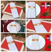 2pcs/Pack Christmas Napkin Rings, Santa Tree, Angel Doll, Star Themed, Suitable For Hotel Christmas Table Decor, Christmas Wedding, Outdoor Party, Home Dining Table Decorations, Napkin Rings, Paper Towel Rings - Multicolor - View 1